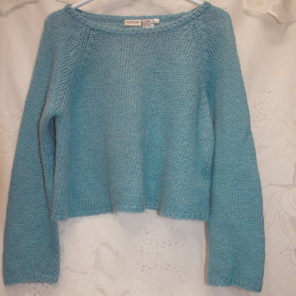 Vintage 1990s Cropped Alpaca Blend Sweater